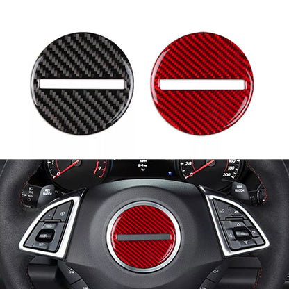Red Carbon Fiber Steering Wheel Cover Trim for Chevy Camaro (2017-2024) 1 x