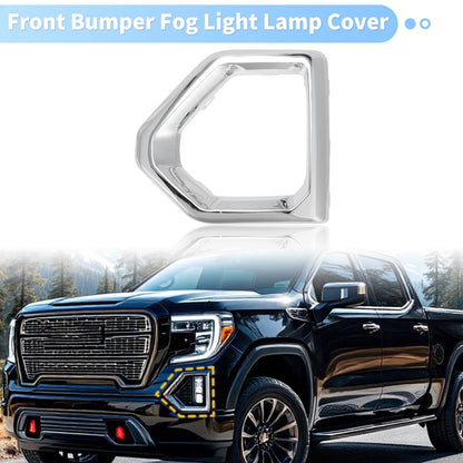 Left Side Front Bumper Fog Light Lamp Cover for GMC Sierra (2019-2021)