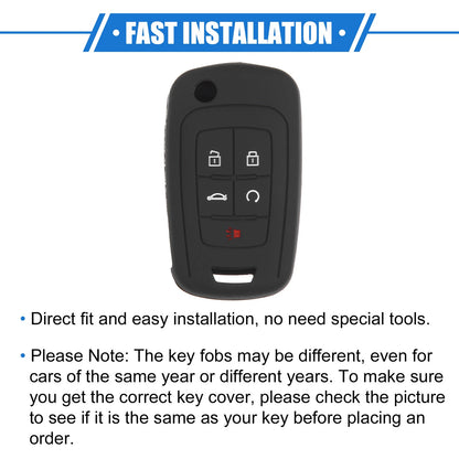 Remote Key Shell for Chevrolet Camaro (2010 - 2019) Silicone Black
