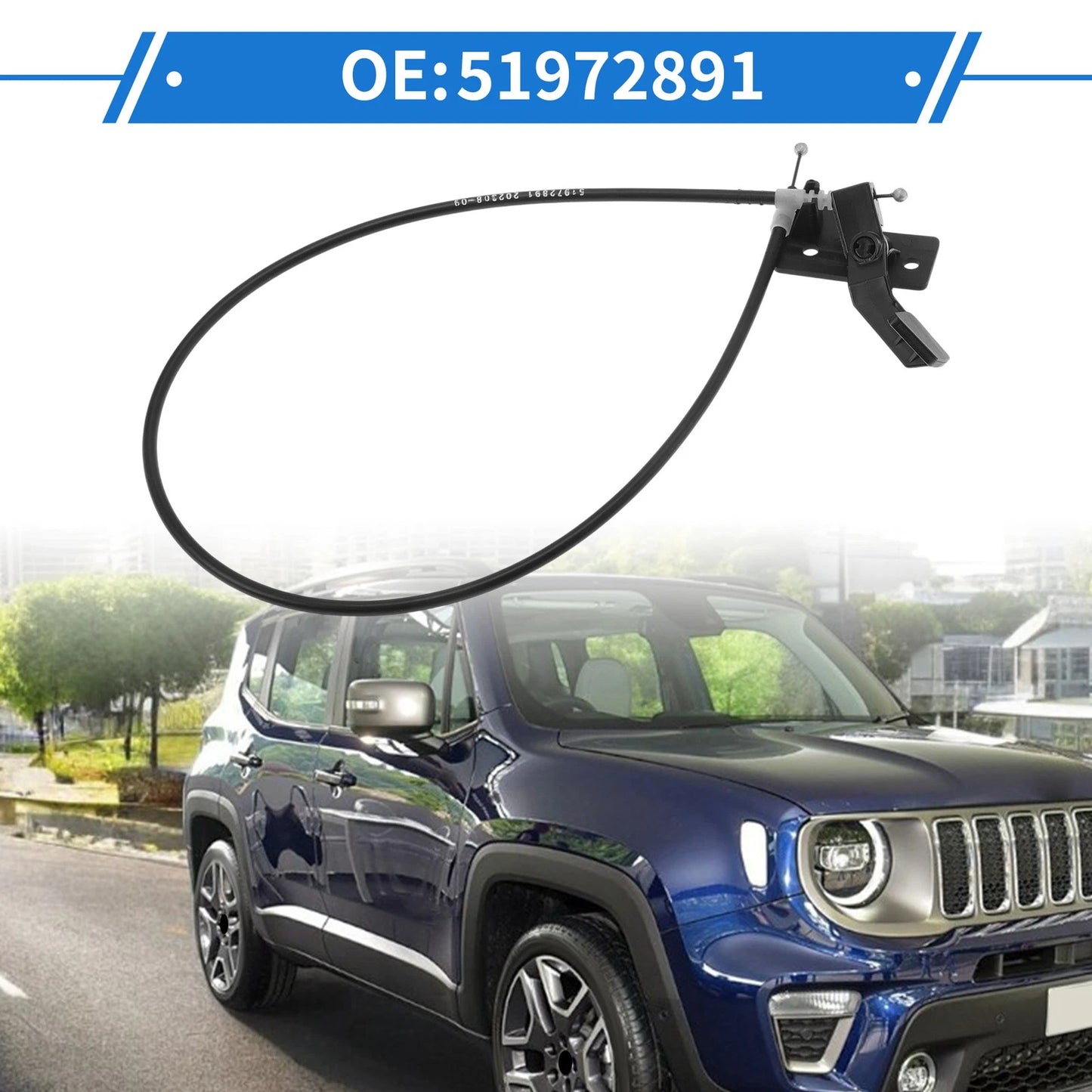 Hood Latch Release Cable for Jeep Renegade (2015-2023)