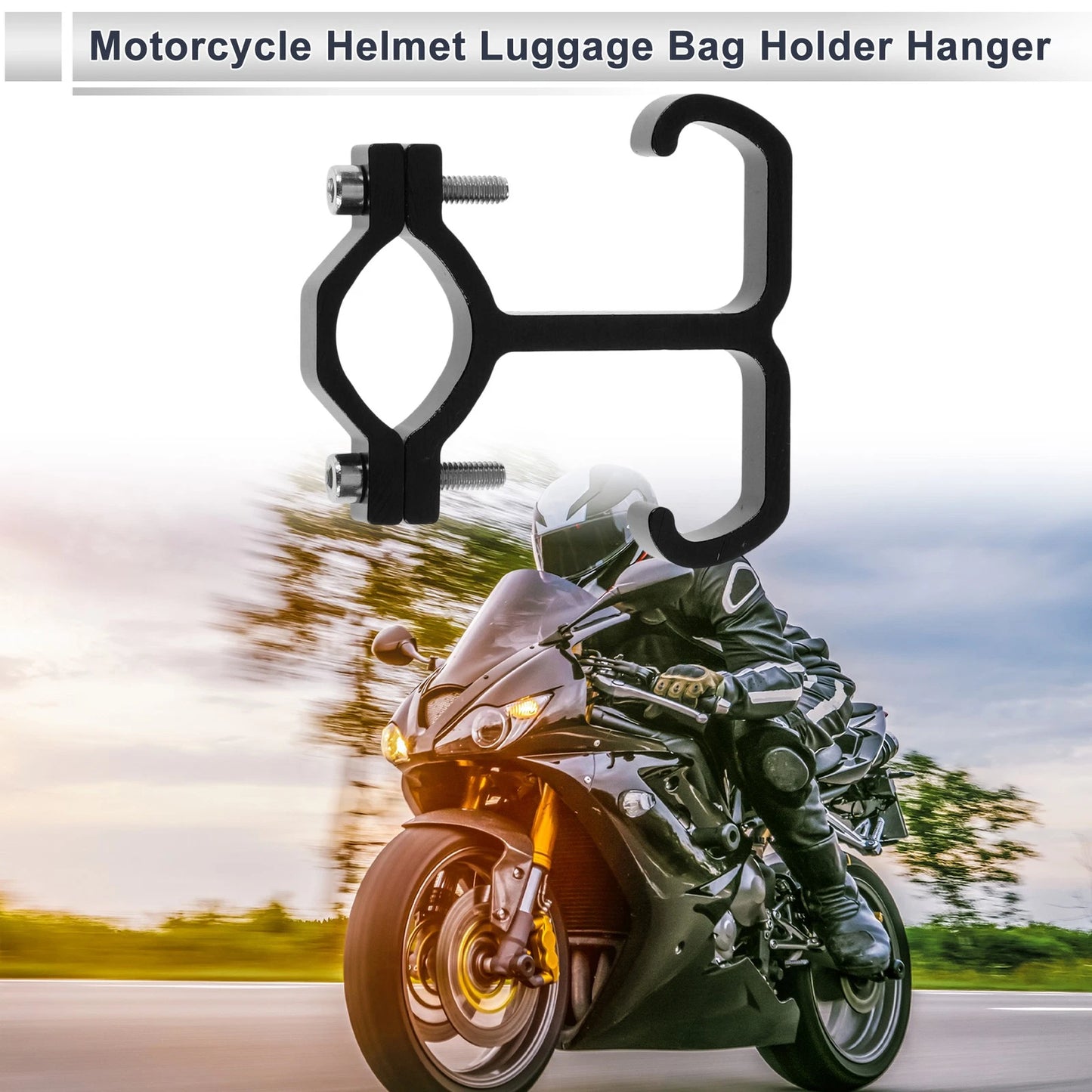 Aluminum Alloy Motorcycle Hanging Hook Hexagon Wrench Gasket 1 Set Black