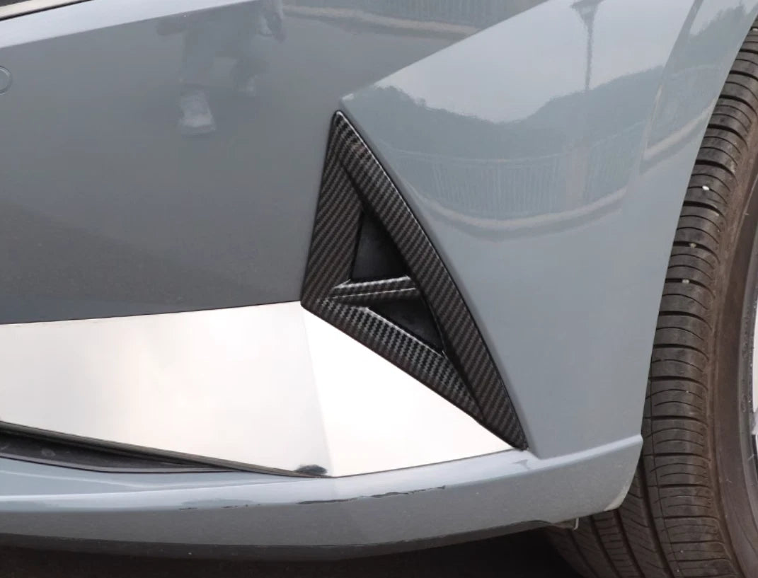 Front Fog Light Lamp Lid Carbon Fiber Cover Trim for Hyundai Elantra (2021-2024)
