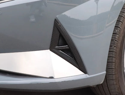 Front Fog Light Lamp Lid Carbon Fiber Cover Trim for Hyundai Elantra (2021-2024)