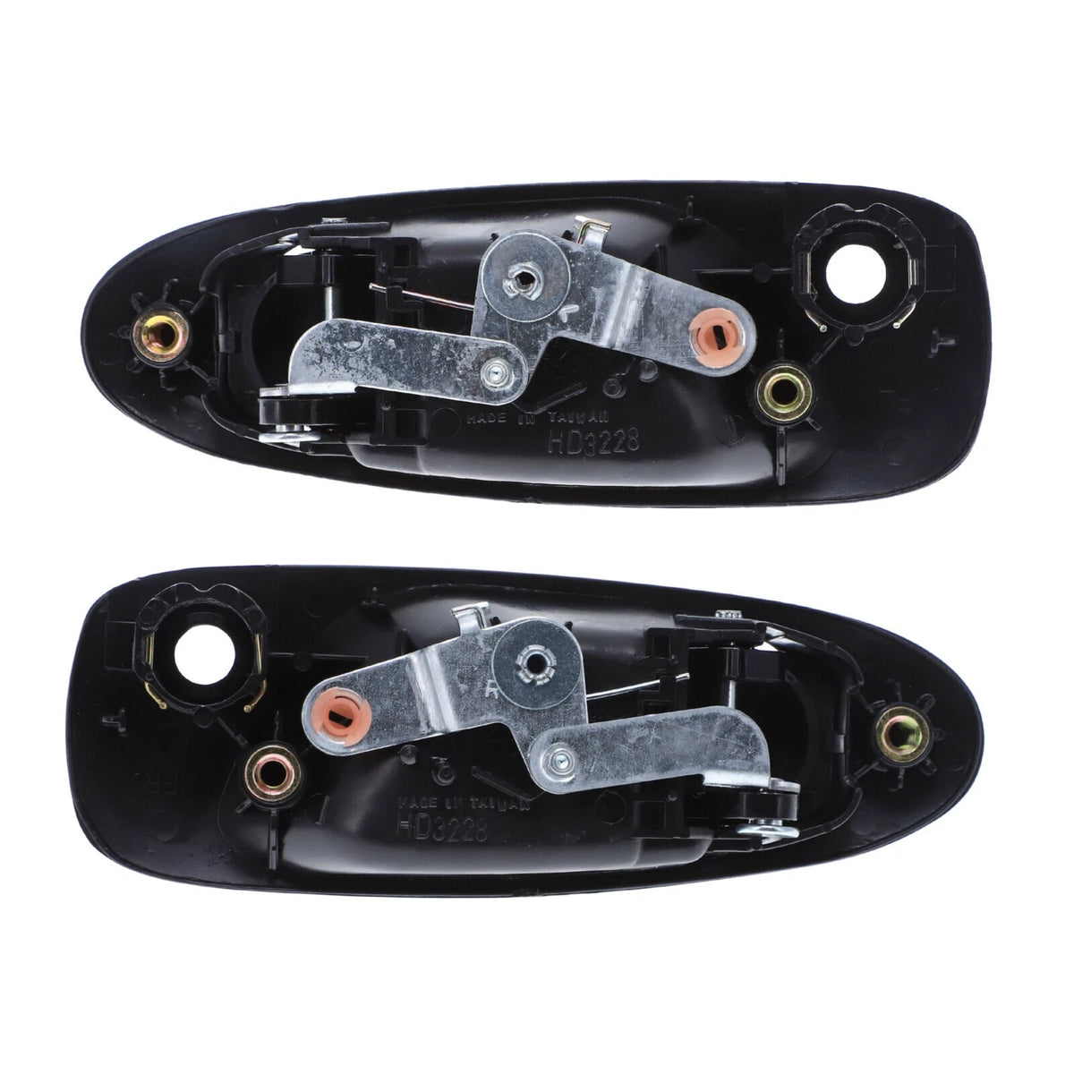Set of 2 Front Left & Right Door Handles Outer Black for Honda Civic (91-95)