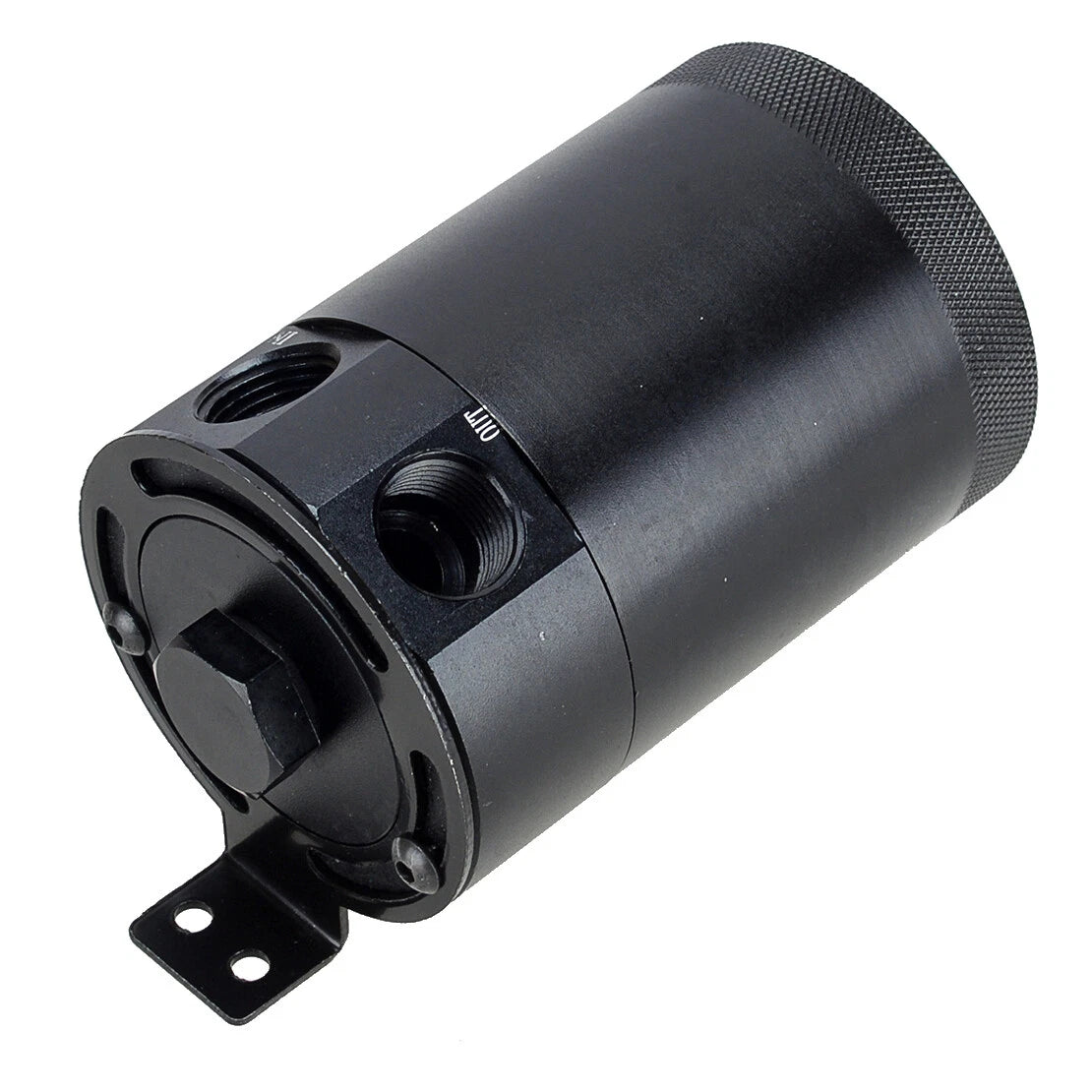 2-Port Oil Catch Can Tank Reservoir for Universal Aluminum