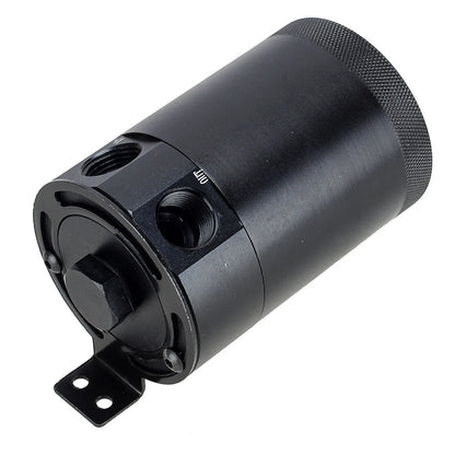 2-Port Oil Catch Can Tank Reservoir for Universal Aluminum