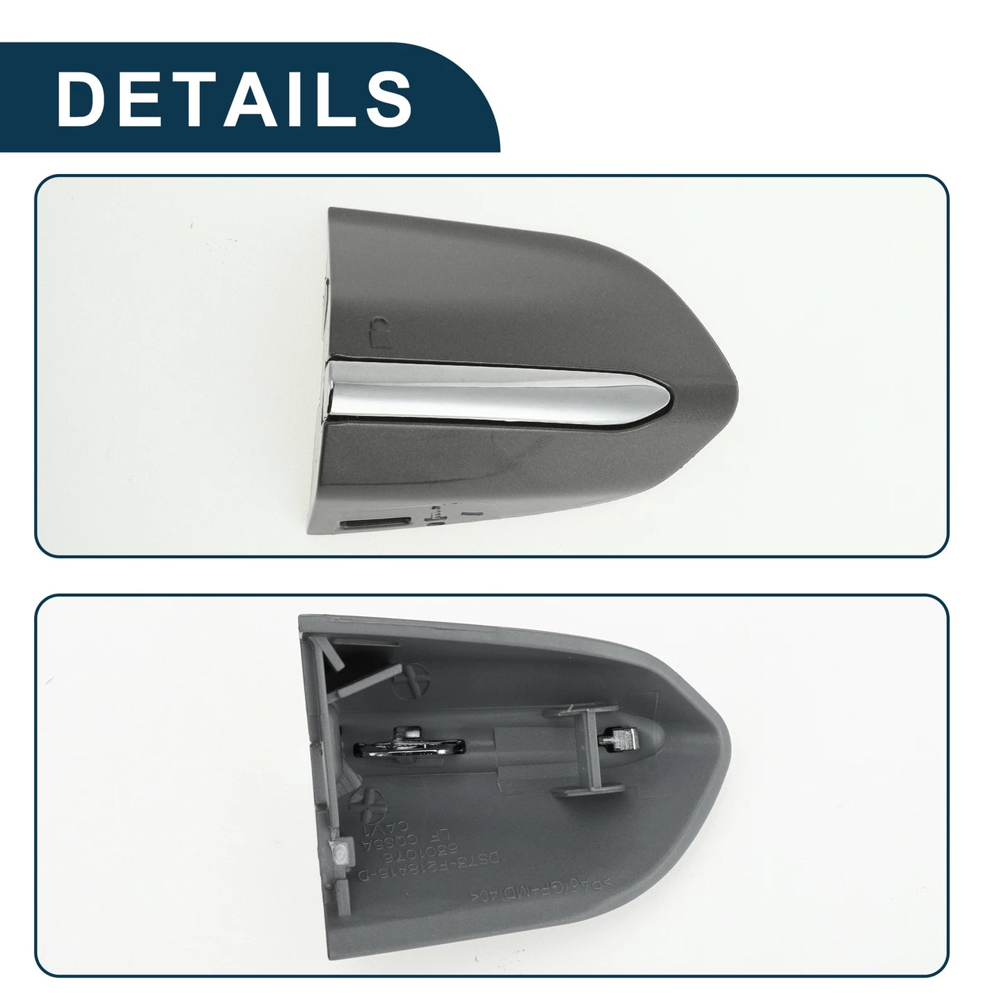 Front Left Door Handle Cover Trim for Ford Mondeo Edge Taurus (2013-2020) Gray