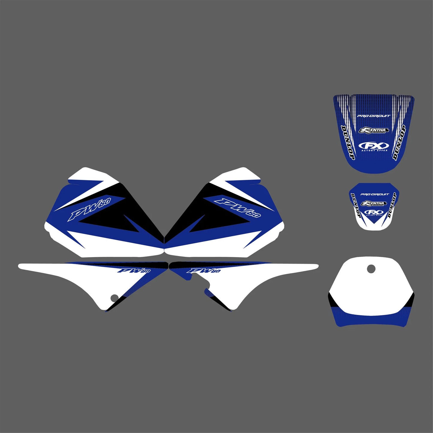 Graphics Kits Decals Stickers for Yamaha PW 80 (1983-2006)