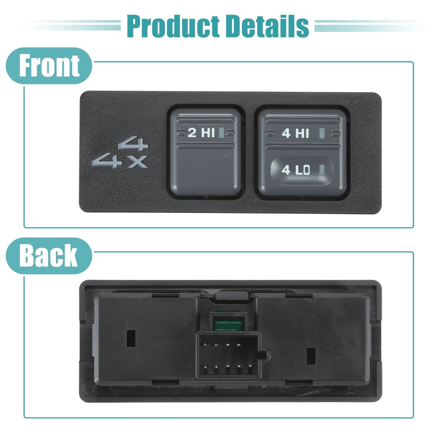 4WD Selector Switch 4x4 Wheel Drive Switch for Chevrolet K1500 (1996-1999)