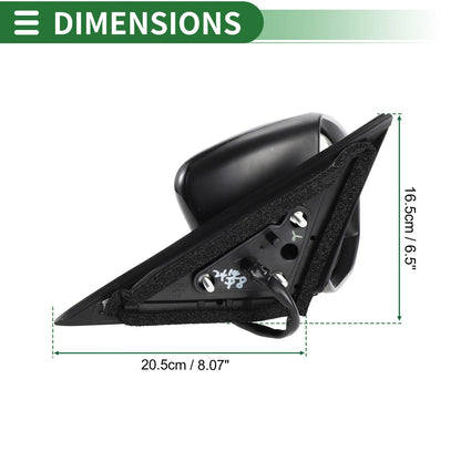 Right Side Door Mirror for Nissan Altima 2013-2018 Manual Folding Black