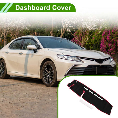 Dashboard Cover Mat for Toyota Hiace 200 (2004) - Sun Protector Pad Black Red