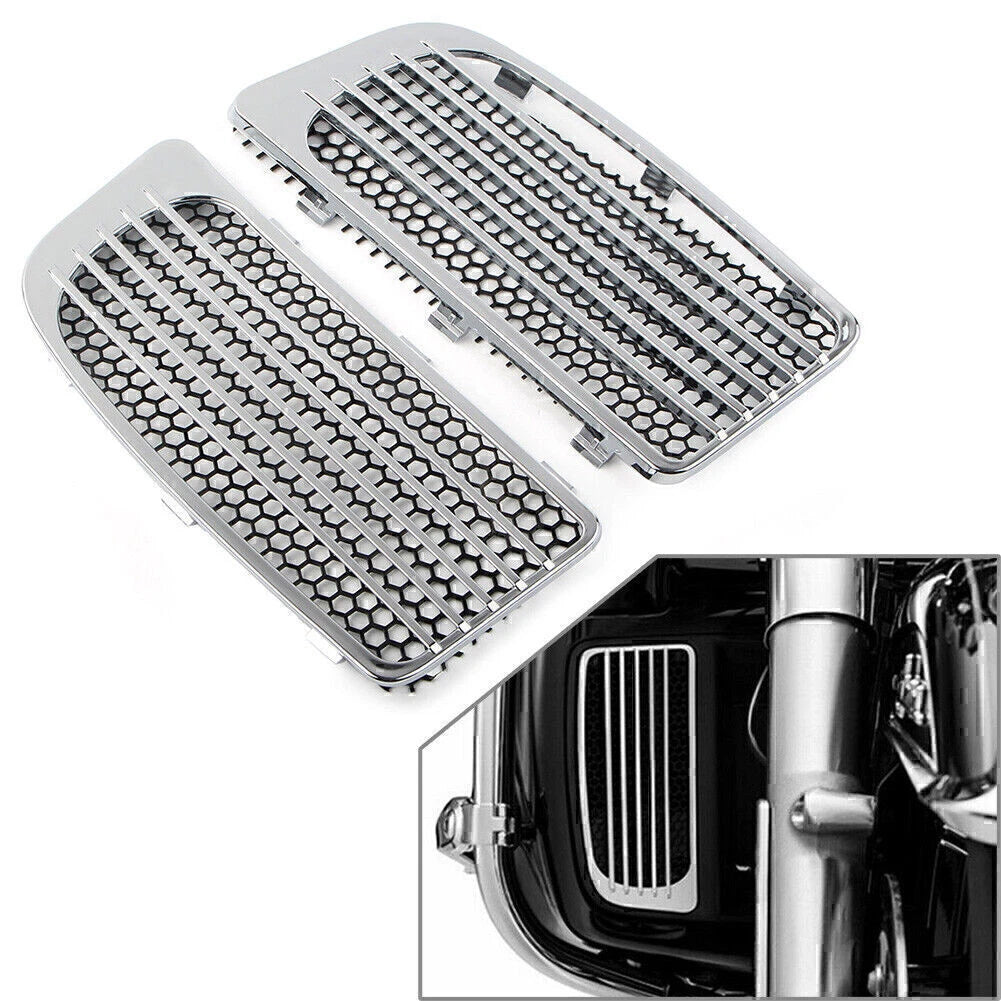 Chrome Lower Fairing Radiator Grills for Harley Touring (2014-2020)