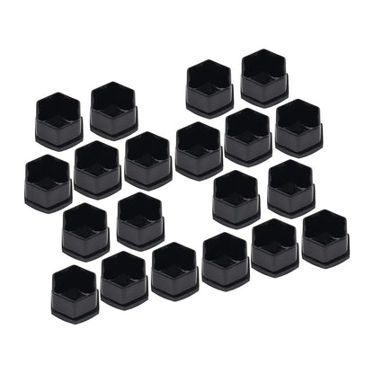 17mm Black Wheel Lug Nut Bolt Cover Caps 20Pcs for Audi