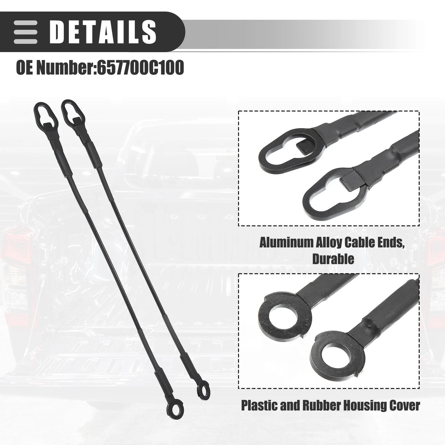 Tailgate Support Cables for Toyota Tundra (2004-2023)