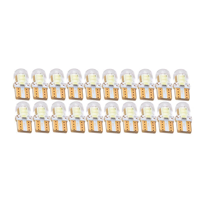 20 x T10 194 168 W5W COB LED License Plate Dome Map Light Bulbs for Auto