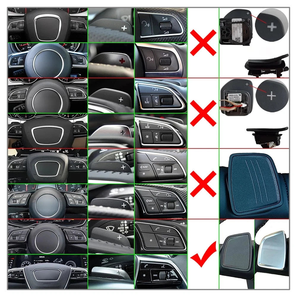 Steering Wheel Shift Paddle Extensions for Audi A3 A4 A5 A7 Q3 Q7 S4 S5 S8 (2010-2023)