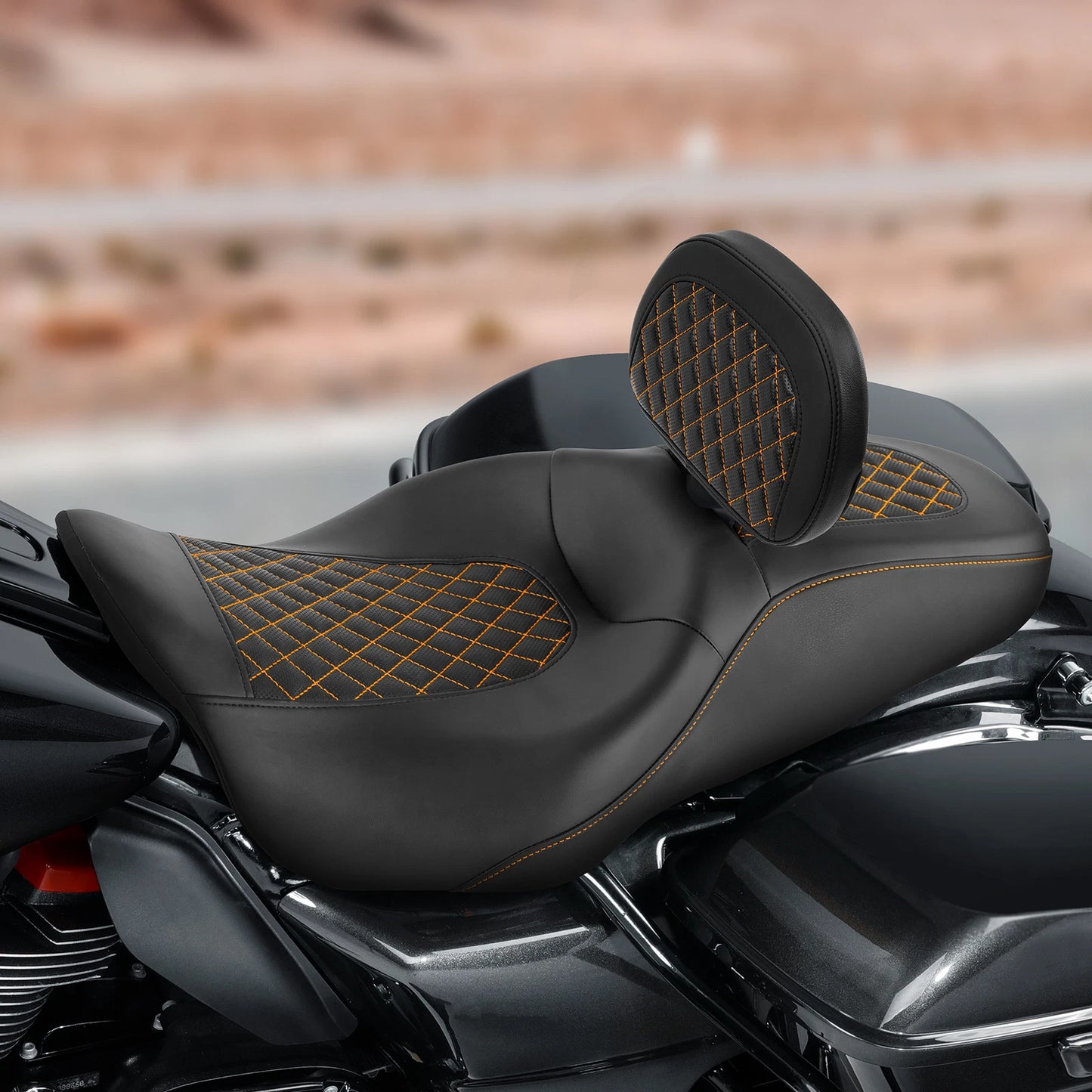 Driver Passenger Seat Rider Backrest for Harley Street Glide (2009-2023)