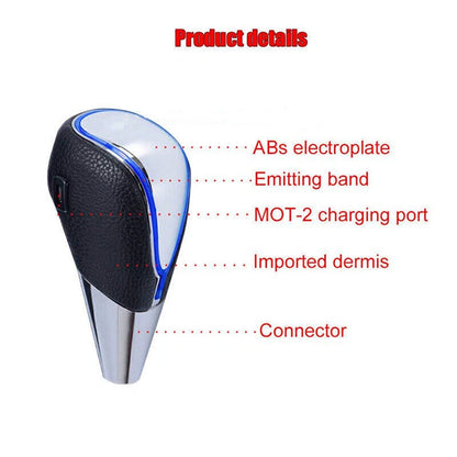 Blue LED Light Gear Shift Knob for Auto Car - Motion Activated, New