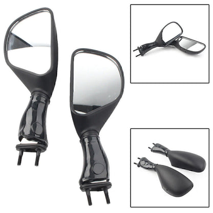 L&R Rear View Mirrors for Kawasaki Ninja 650R ZX6R ZX9R Black (2006-2008)