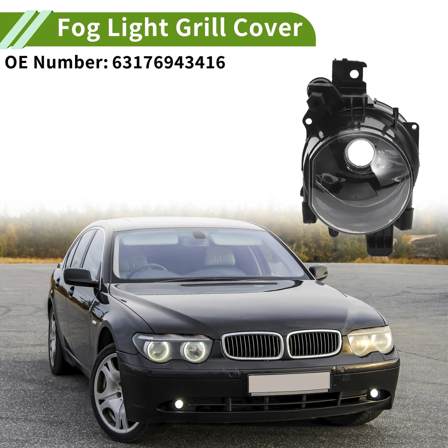 Right Fog Light Grill for BMW 7 Series (2002-2008) - 1 Pc