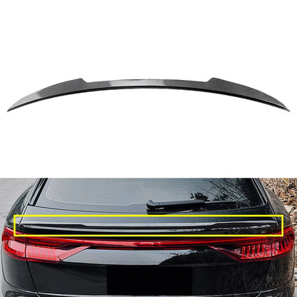 ABS Rear Trunk Spoiler Wing for Audi Q8 SQ8 2019-2024 Carbon Fiber Look
