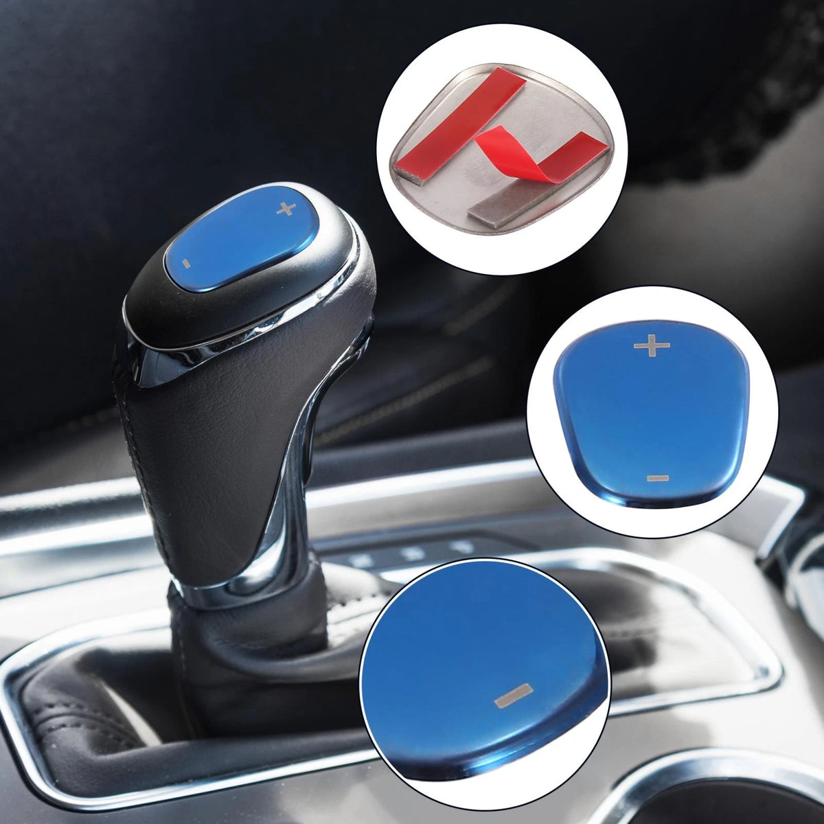 Gear Shift Knob Cover Sticker for Chevrolet Equinox (2018-2020) Blue