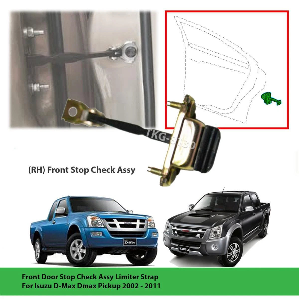 Right Front Door Stop Check Limiter for Isuzu D-Max Ute(2002-2011)