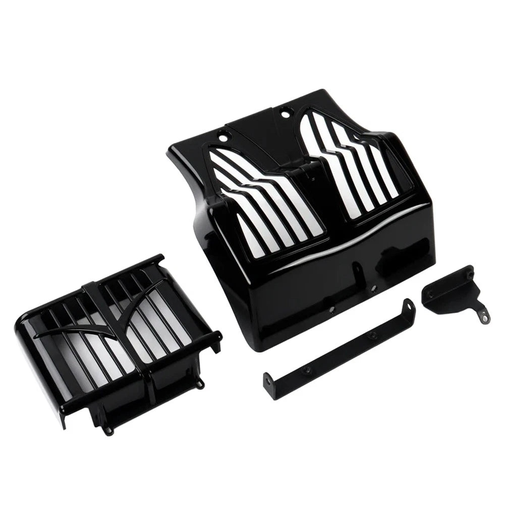 Black Lower Fairing Spoiler Mudguard Oil Cooler Cover for Indian Bagger (2015-23)