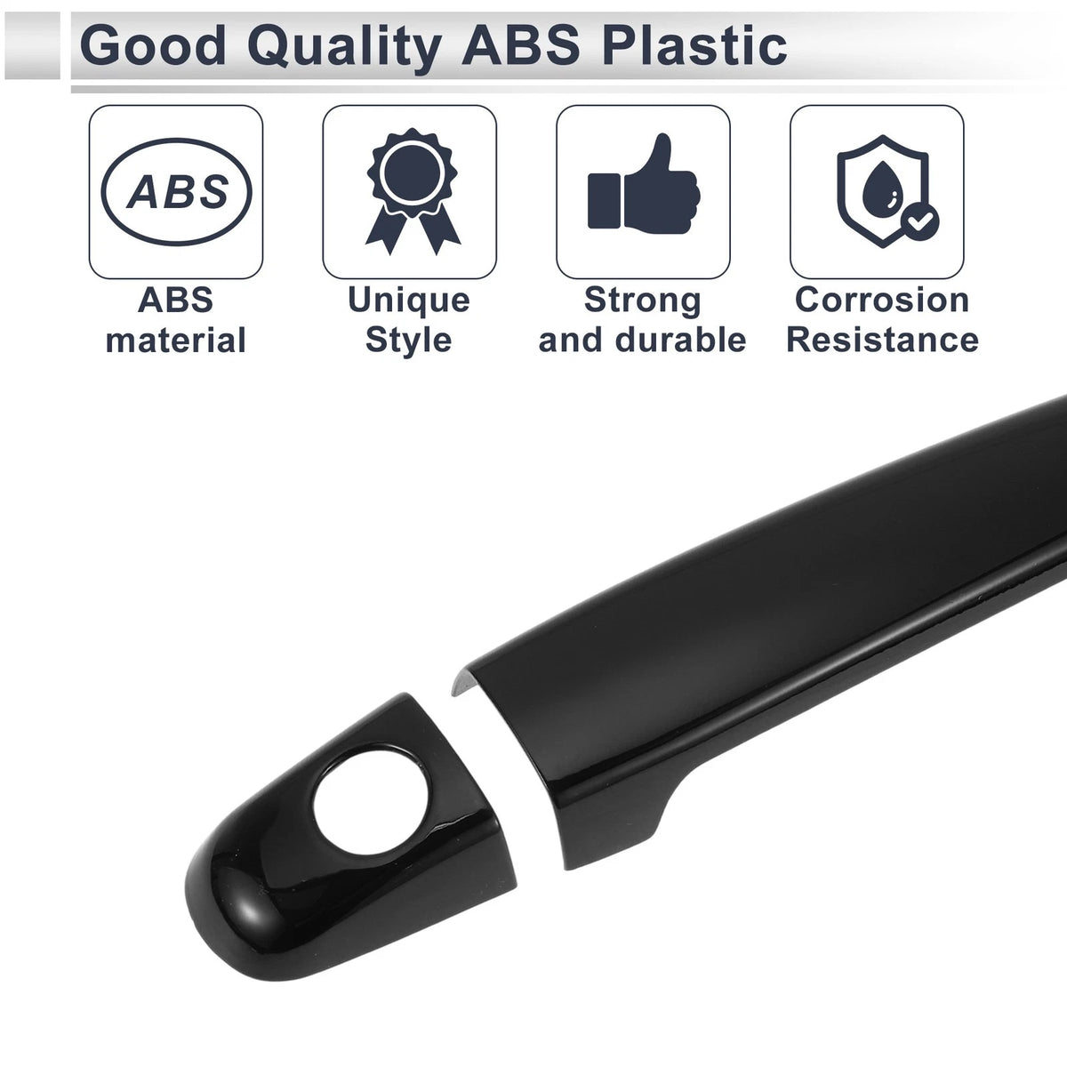 Black Door Handle Cover Trim for Toyota Highlander (2014-2023)