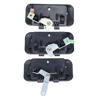 Set of 3 Door Handles Outer Black for Ford Transit (2000-2003)