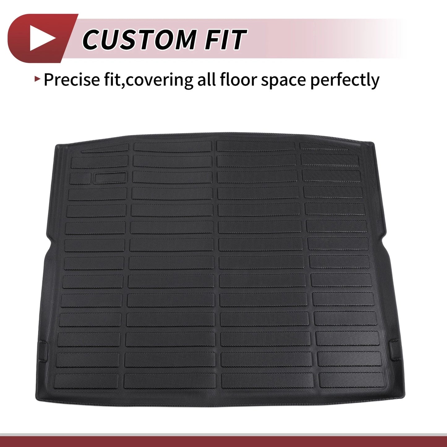 Cargo Liner Rear Trunk Mat for BMW X1 U11 (2023-2024) Long Grid Pattern Black