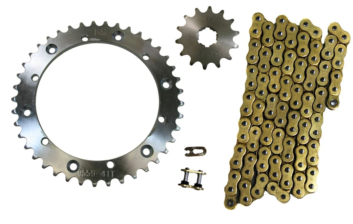 520x104 O-Ring Drive Chain and 14/41 Sprockets for Yamaha Banshee (1989–2006)