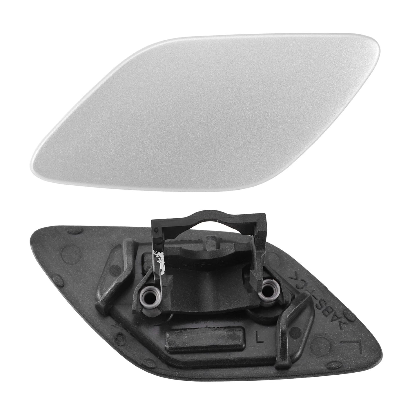 Left Front Bumper Headlight Washer Nozzle Cover Cap for BMW 328i Silver Tone