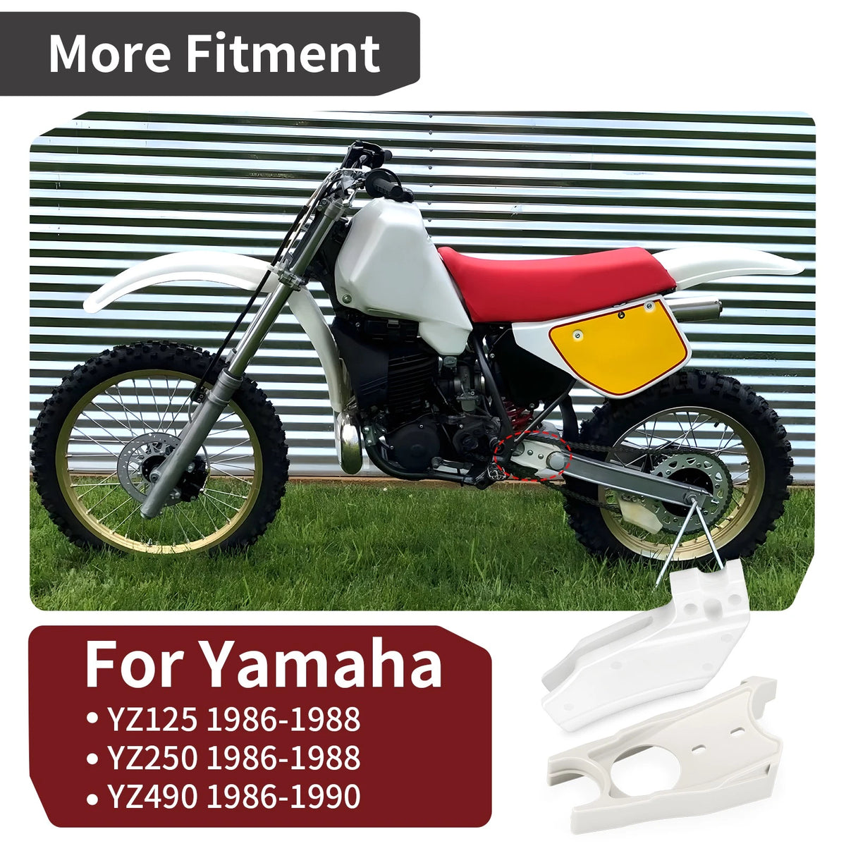 Swing Arm Chain Guard Kit for Yamaha YZ125 YZ250 YZ490