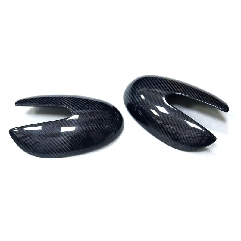 Carbon Fiber Stick-on Side Mirror Cover Caps for Smart Fortwo W450 2003-2007