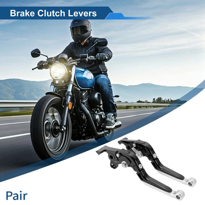 Brake Clutch Lever Black Silver Tone for Kawasaki ZX7R/ZX7RR (1989–2003)