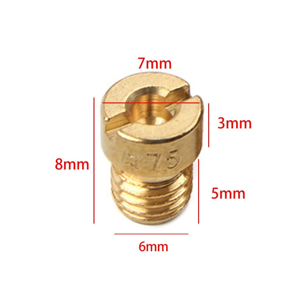 6mm Carburetor Main Jets 12pcs for Dellorto SHA PHBG (75-102)