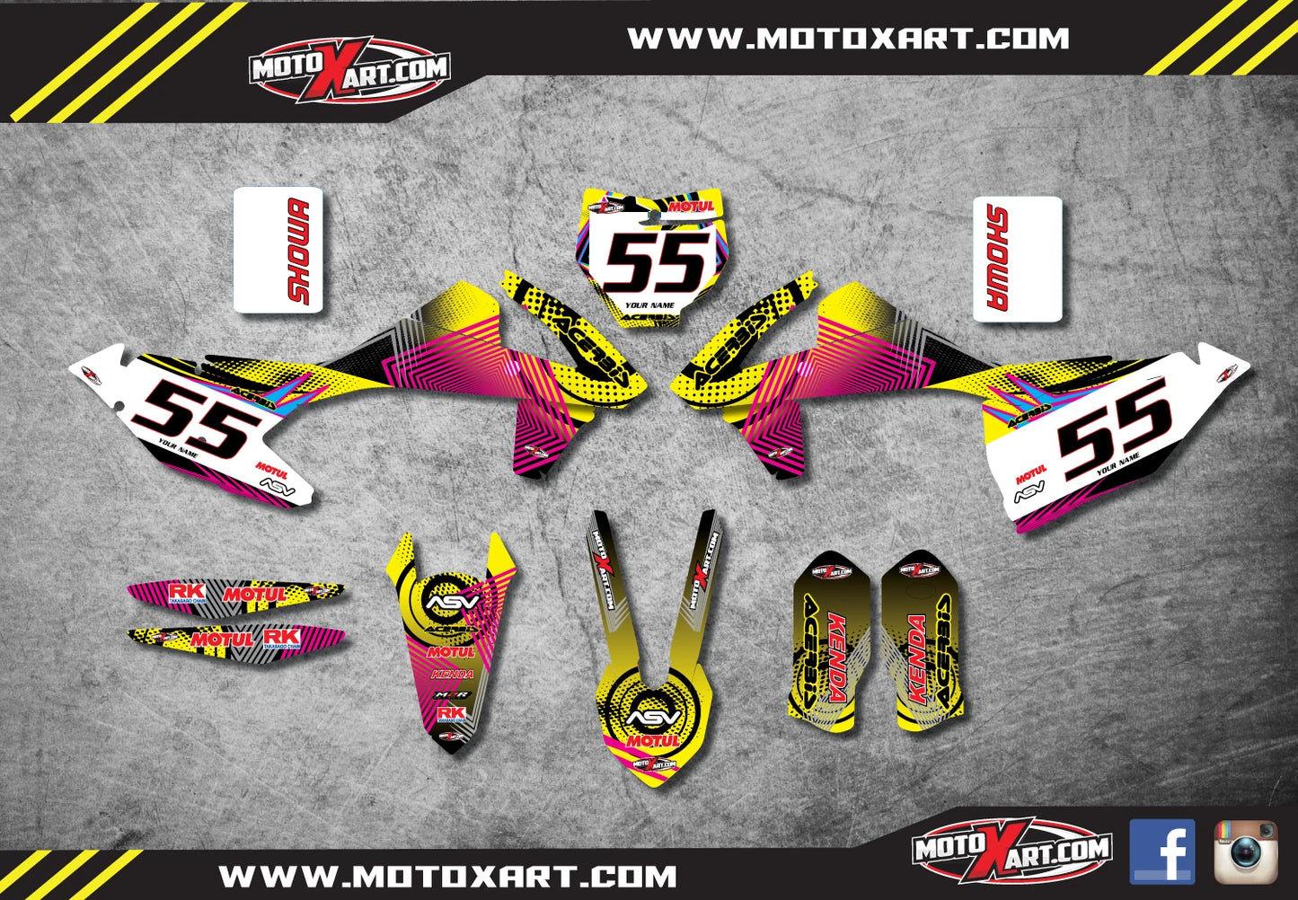Custom Graphics Full Sticker Kit for KTM SX SXF 2016-2018