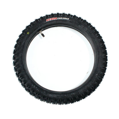 60/100 - 14" Front Knobby Tire & Tube for Kenda Carsbad Dirt Bike