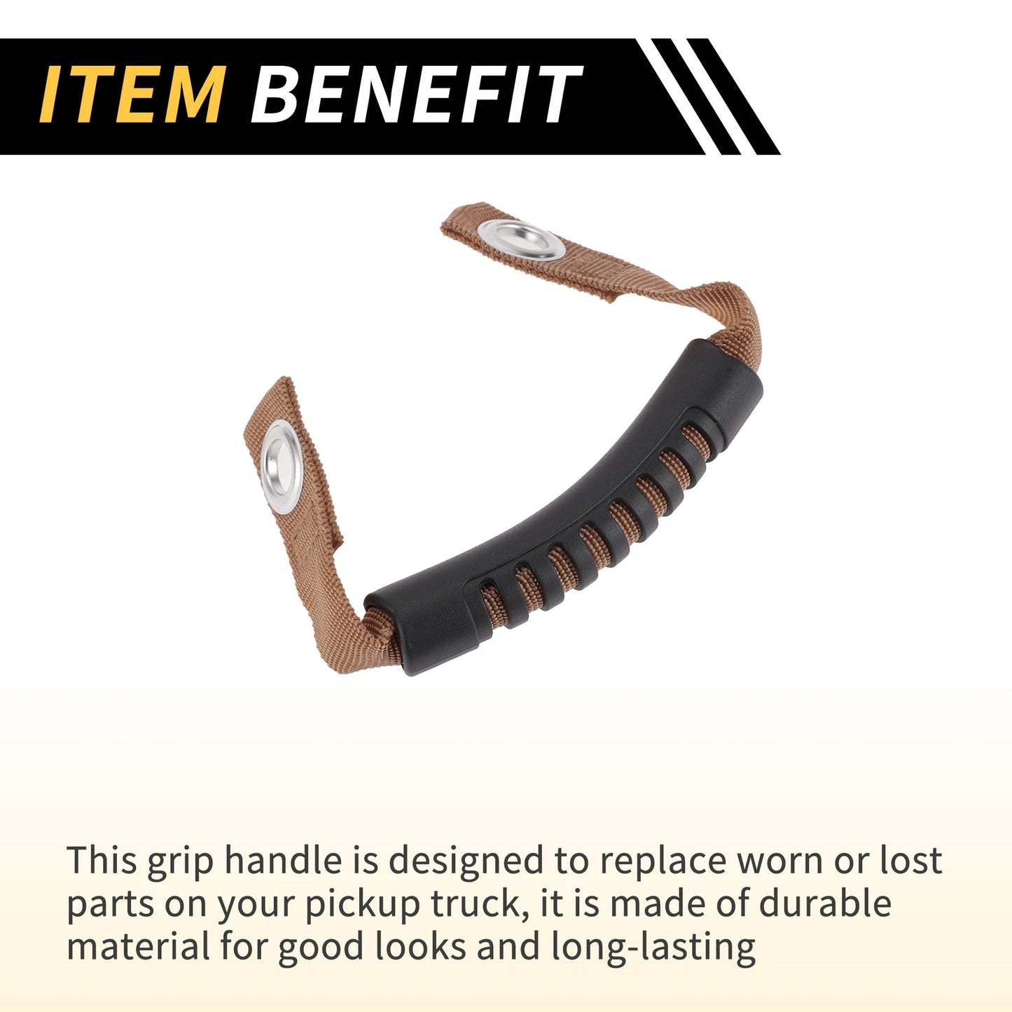 Roll Bar Grab Handles for Jeep Wrangler Roof Rope Handle Brown
