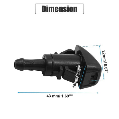 2 x Front Windshield Wiper Nozzles for GMC Envoy/Chevy Trailblazer