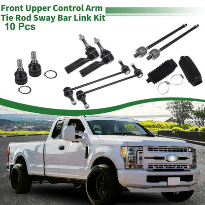 10pcs Front Suspension Kit Tie Rod Ends Sway Bar Links for Ford Mustang (05-09)