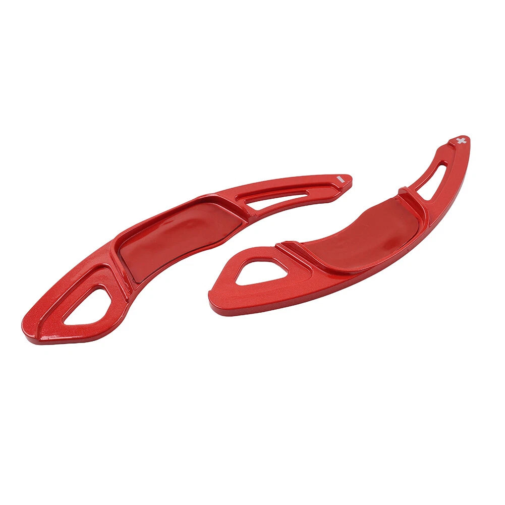 Red Steering Wheel Paddle Shifter Extensions for VW Golf 7, Polo, Jetta, Scirocco (2013-2020)