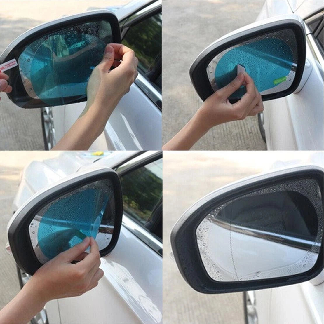 4x Anti-Fog Rainproof Film Shield for Car Rearview Mirror