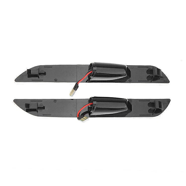 2 x Rear Clear & Red LED Bumper Side Marker Lights for Ford Mustang (2015-2023)