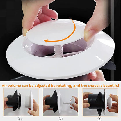 Round AC Ceiling Vent for RV Camper Trailer - Adjustable & Rotatable