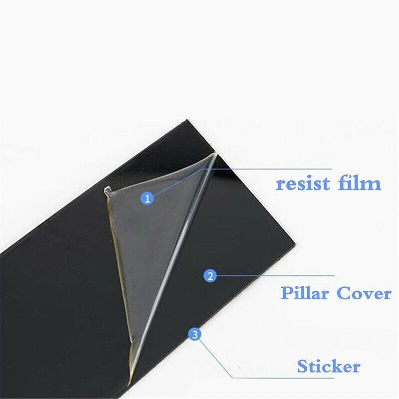 Black Door Trim Window Pillar Posts for 2017-2020 Hyundai Elantra (2017-2020)