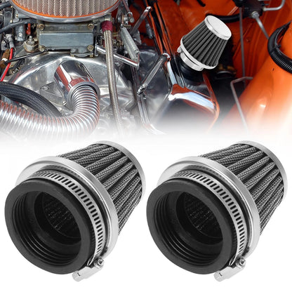 2 x 50mm Air Filter Cleaner for Motorcycle