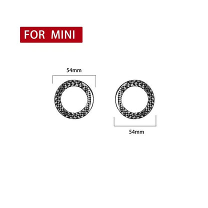2pcs Carbon Fiber Side Air Outlet Vent Trim For Mini Cooper S R53 2005-2006