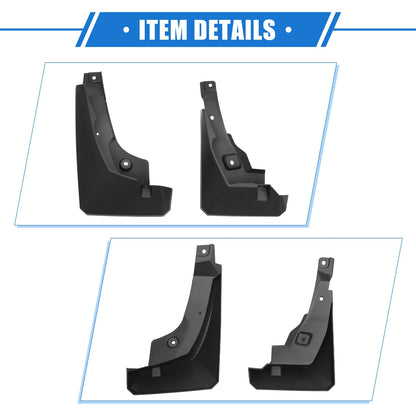 Car Mud Flaps Kit for Toyota RAV4 2019-2023 Black Front & Rear Splash Guards